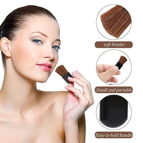 Miniatura 10 de 30 pinceles desechables para rubor, mini cepillo cosmético, pequeños pinceles de maquillaje, cepillo portátil para polvo suelto, base de maquillaje,