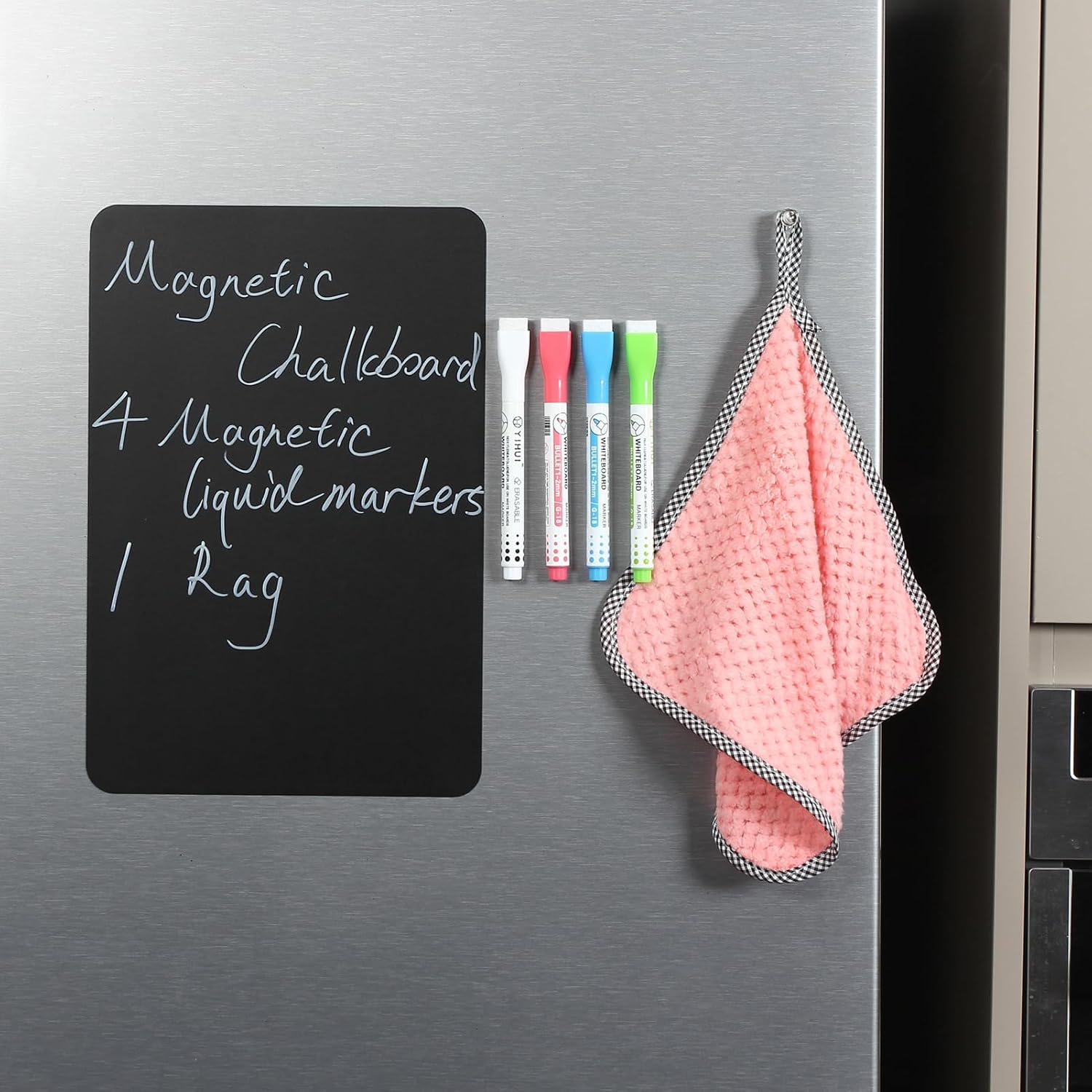 HOMiDEK Chalkboard for Fridge Frosted Black Dry