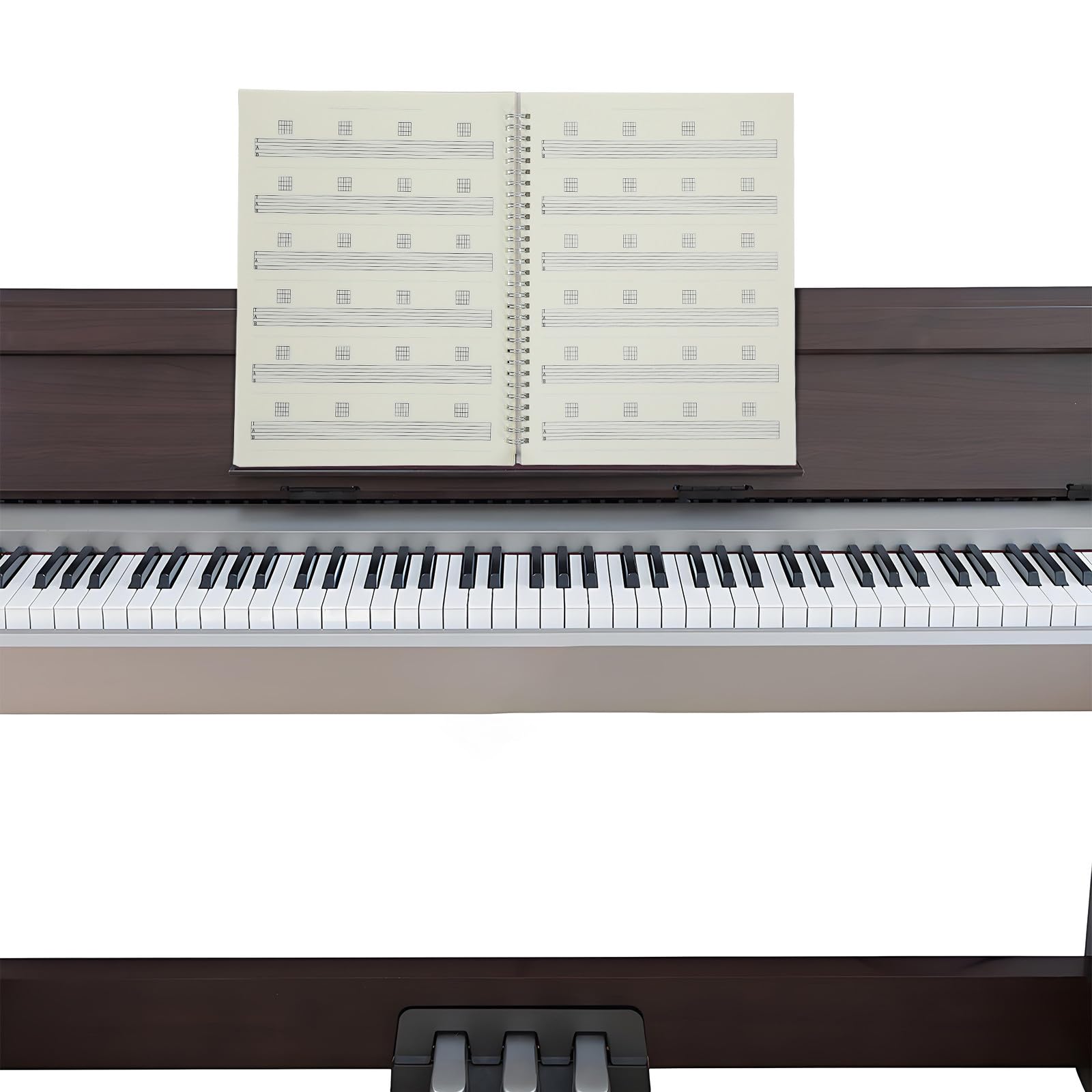 Cahier Musique pour Guitariste Débutant, Livre D'accords Partitions, Pages Détachables, Couverture Pp Noire, Format Portable pour Paquet de Guitare