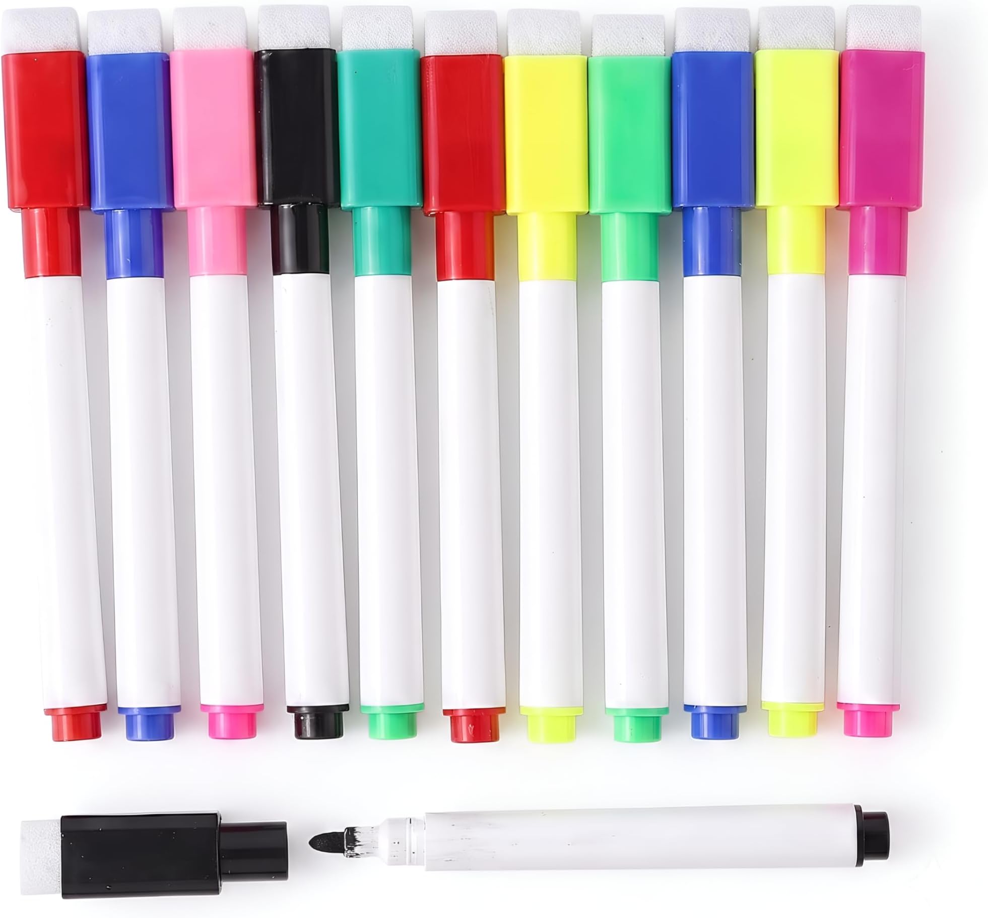 REQUISITE NEEDS 12 Shaped Magnetic Colour set white board markers pen dry wipe markers easy wipe