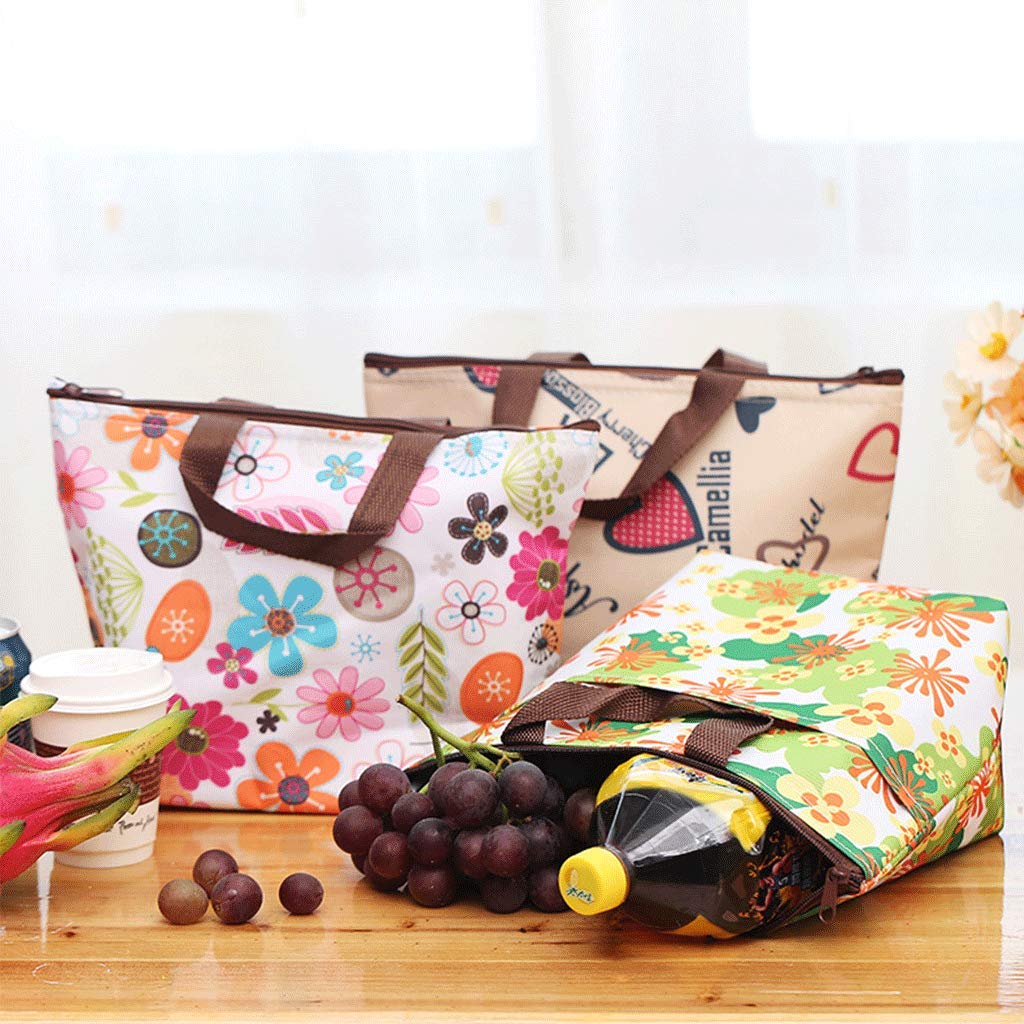 Amazon｜保温保冷ランチバッグ トートバッグ カラフル花柄 お弁当花柄