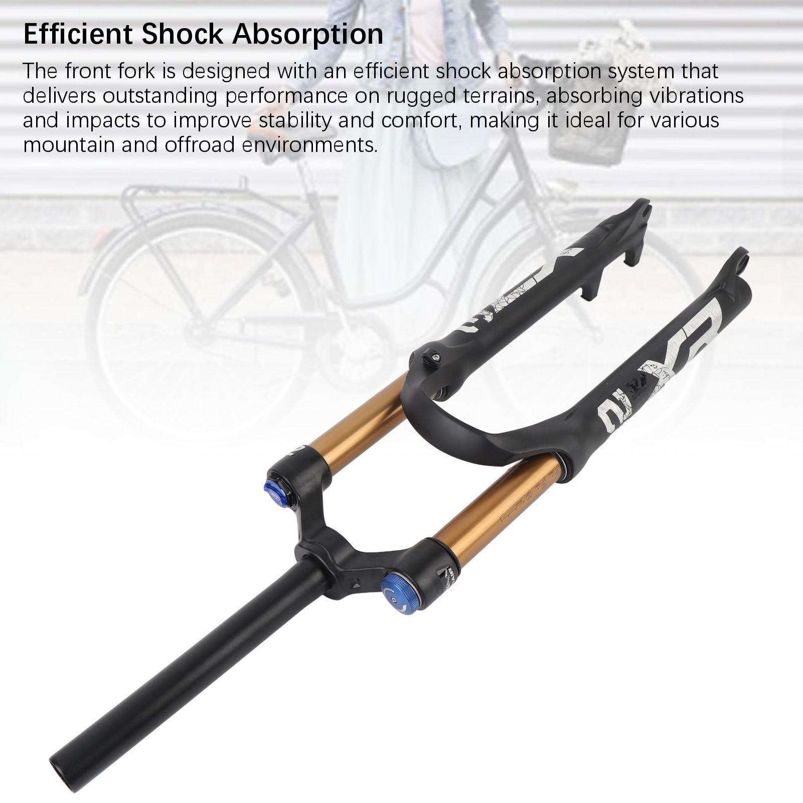 Emoshayoga Horquilla de Suspensión de Choque de Viaje de 120 Mm de Alto Rendimiento sin Ruido para Scooters Eléctricos Aleación de Aluminio (asnash)