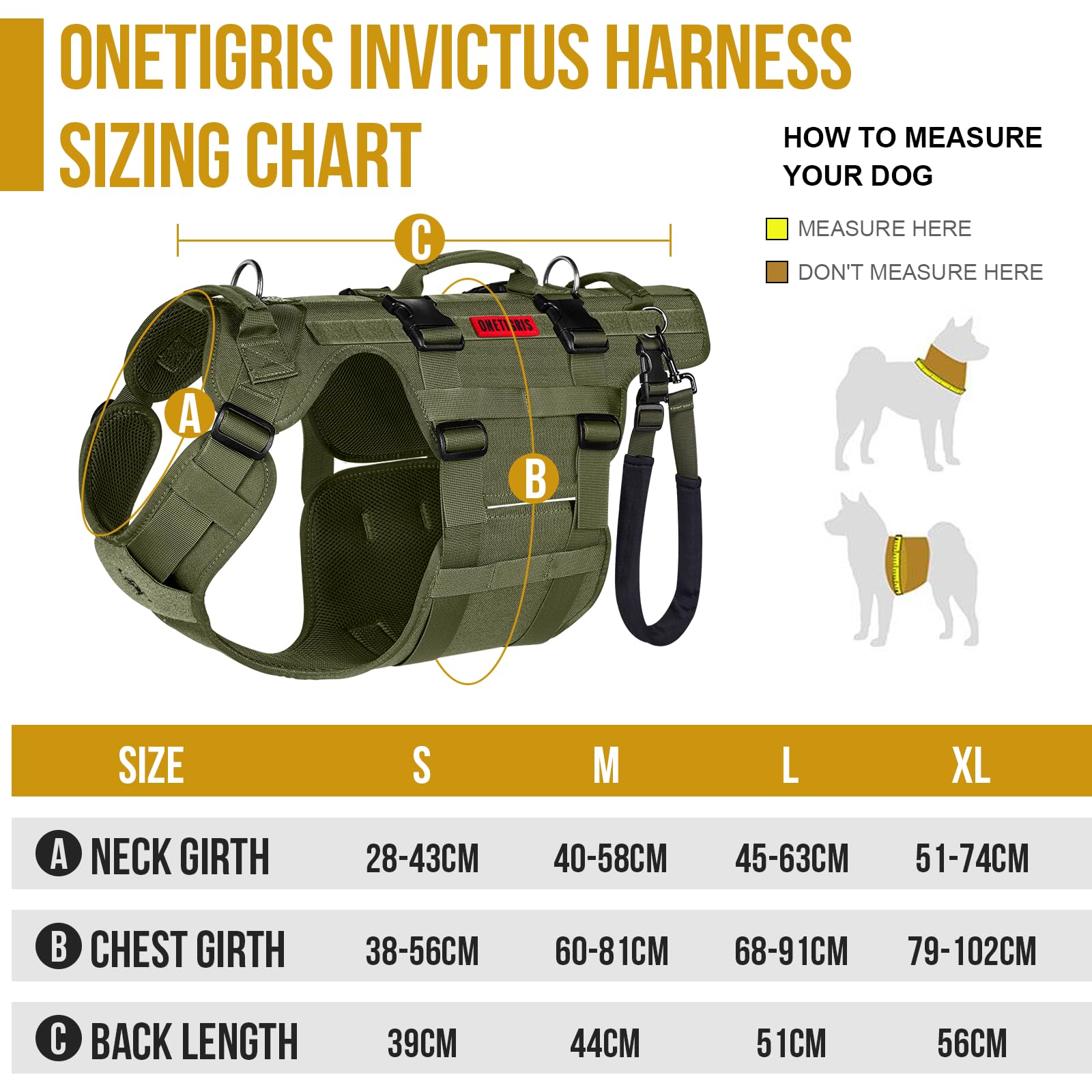 OneTigris Dog Lift Harness for Large Dogs Support Sling for Back and Legs Dog Lifter with Handles - Image 2