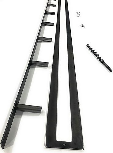 Soporte flotante para mantel Sheppard soporte de mantel flotante resistente varillas de 9 pulgadas placa trasera de 82 pulgadas con herramientas