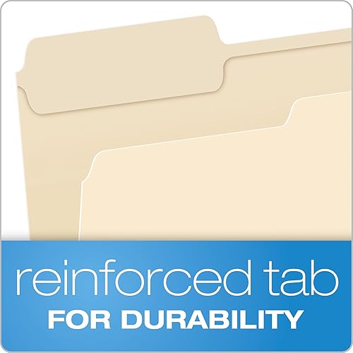 Miniatura 3 de Pendaflex Carpetas de archivos reforzadas, tamaño carta, Manila, corte de 13, 100 por caja y carpetas de archivos colgantes, tamaño carta, verde