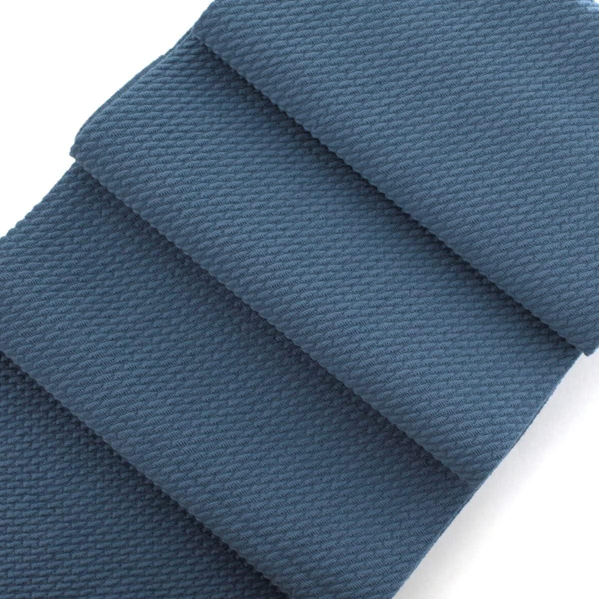 Liverpool Bullet Fabric Textured Knit Jersey 4 Way Stretch - Antique Blue - 6 Strip