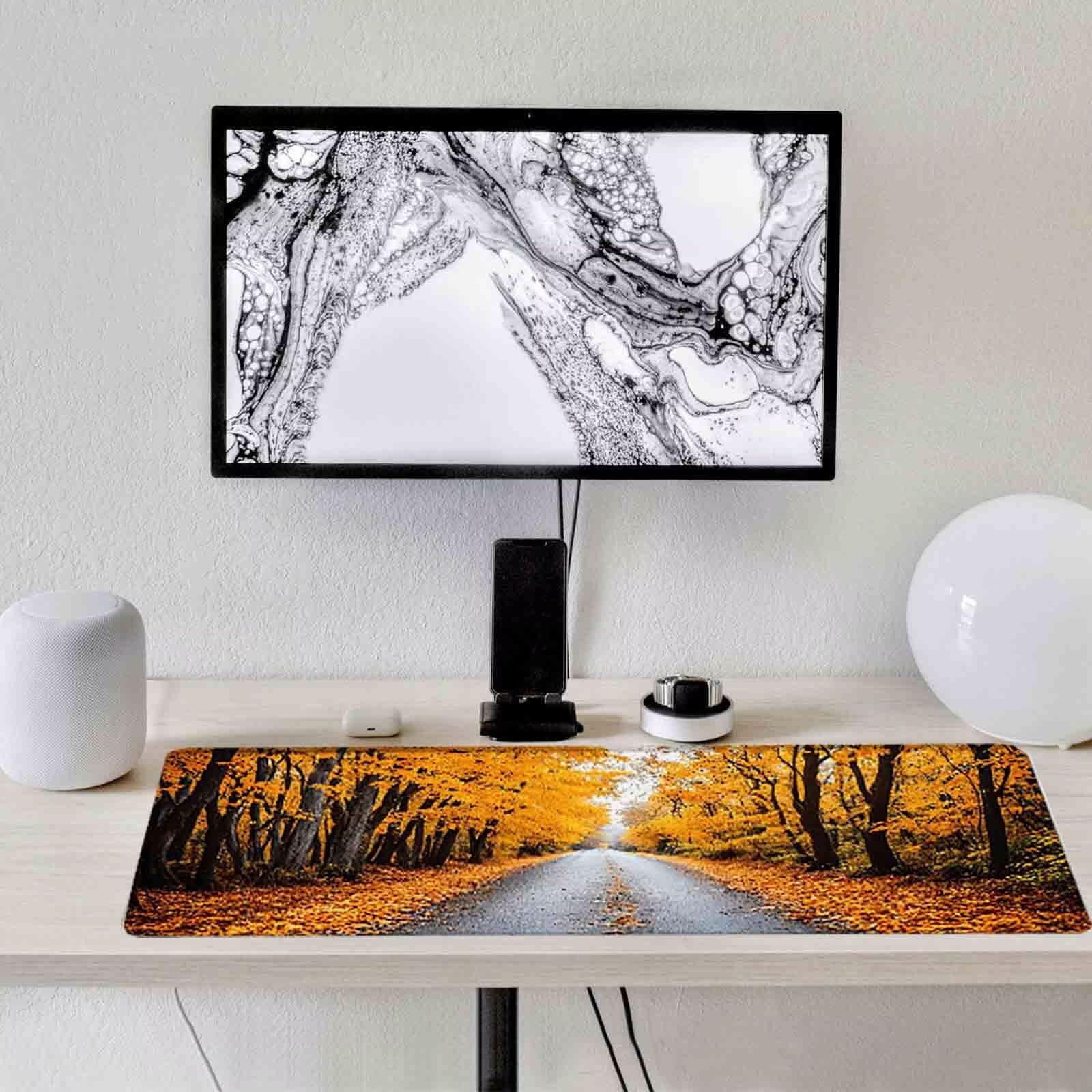 Tappetino Mouse Arancia Mousepad Albero Tappetino Mouse XXL 1200 x 600mm Sottomano Scrivania Grande con Base in Gomma Antiscivolo Accessori Gaming, Migliora Precisione e Velocità per PC, Laptop r8016