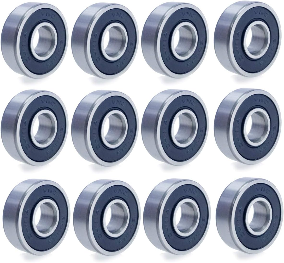 Pack of 20 608-2RS Bearing Steel - Skateboard Bearing - 8x22x7 - Sealed Deep Groove - Double Shielded - Ball Bearings