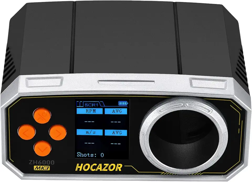 Upgrade Rechargeable Airsoft Shooting Chronograph, Gun Speed Tester for Airsoft, Ballistic Shooting &amp; Paintball, Accurate MPS/FPS Velocity Measurement