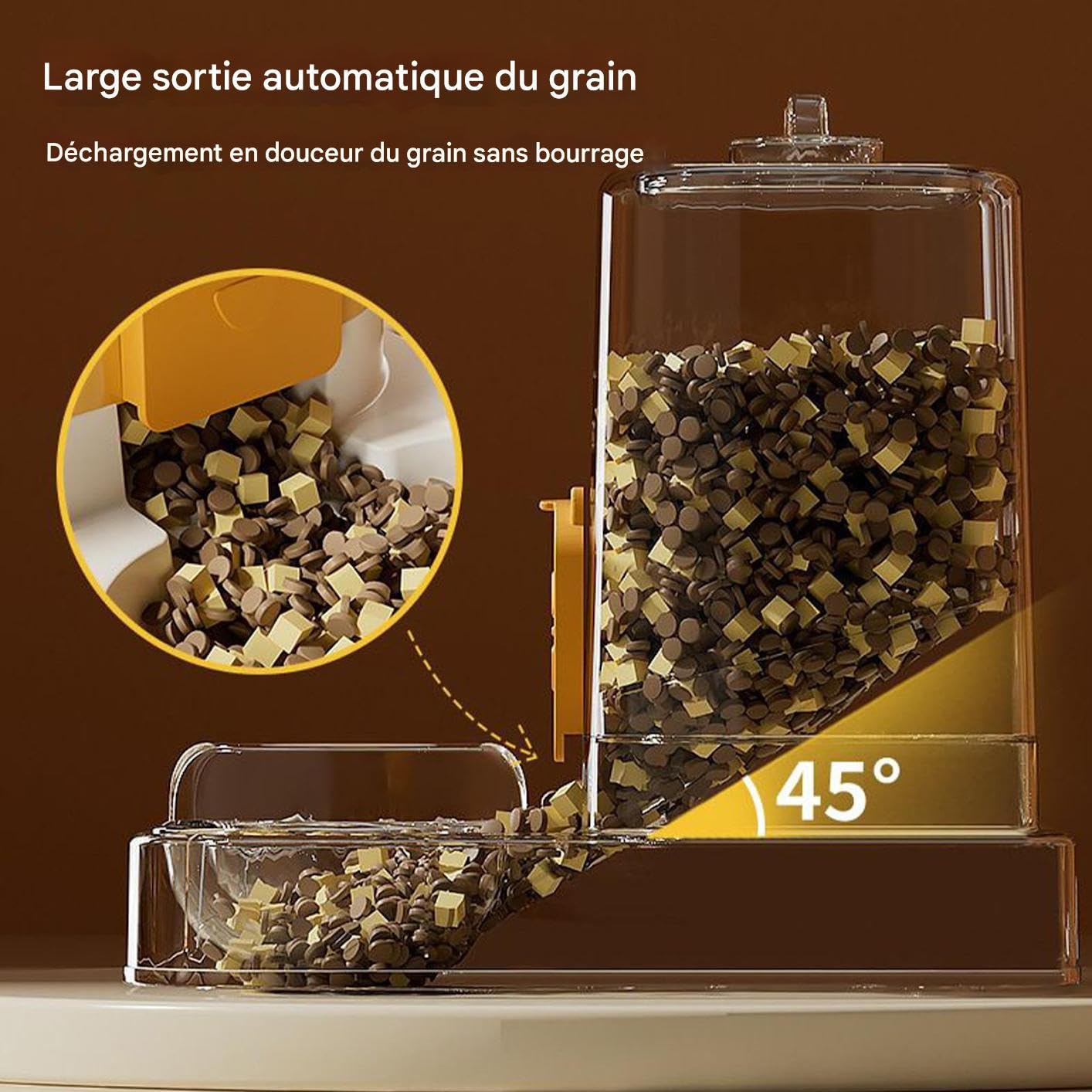 Balimo Distributeur Croquettes Chat Automatique, 3L Distributeur