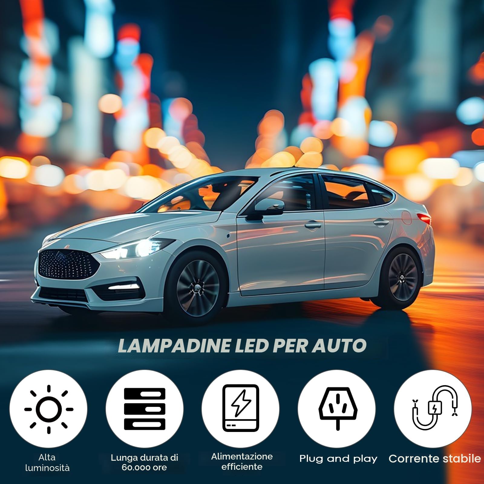 10PCS Lampadine LED T10 W5W 6500K (Bianco), Canbus Senza Errori, Alta Luminosità, Lunga Durata - Illuminazione Interna Auto, Cupola, Plafoniera Aspettar