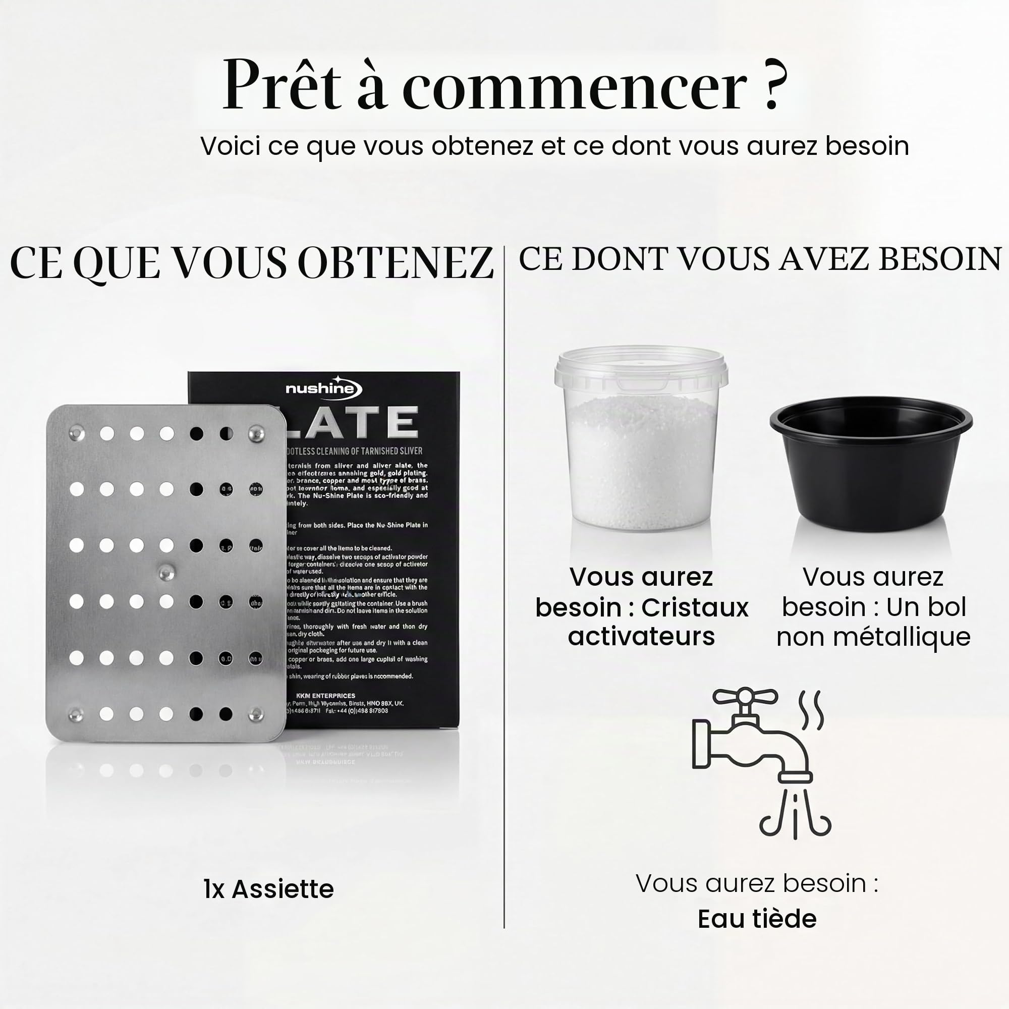 Nushine Plaque de nettoyage magique (grande taille 23 x 15,4 cm) – Nettoie rapidement de nombreux articles à la fois ! Réutilisable plusieurs fois, pas de produits chimiques agressifs. Besoin de laver