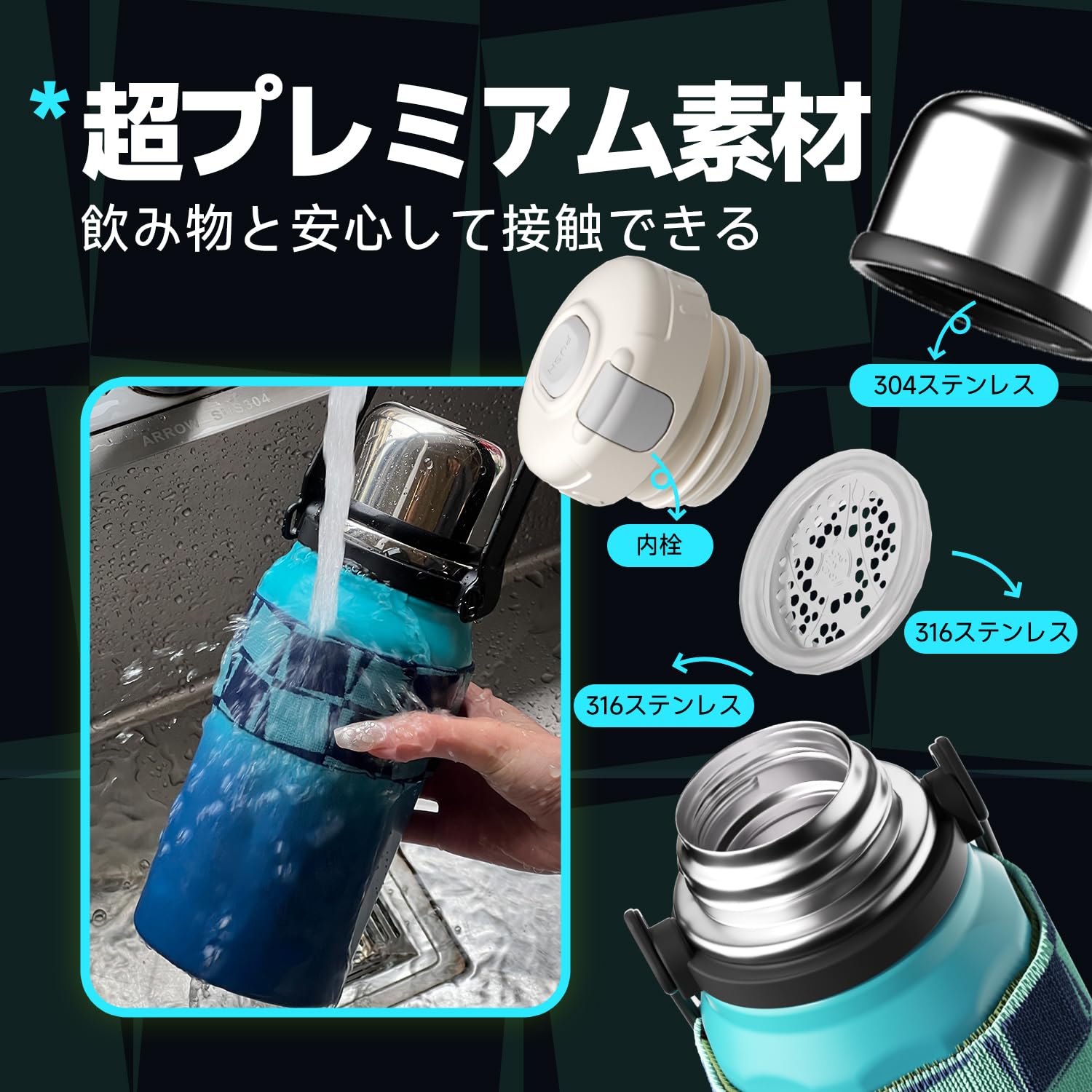 GOOM 水筒 保温ボトル 900ml 大容量 魔法瓶 Amazon | GOOM 水筒 保温ボトル 900ml 大容量 魔法瓶 コップ付き