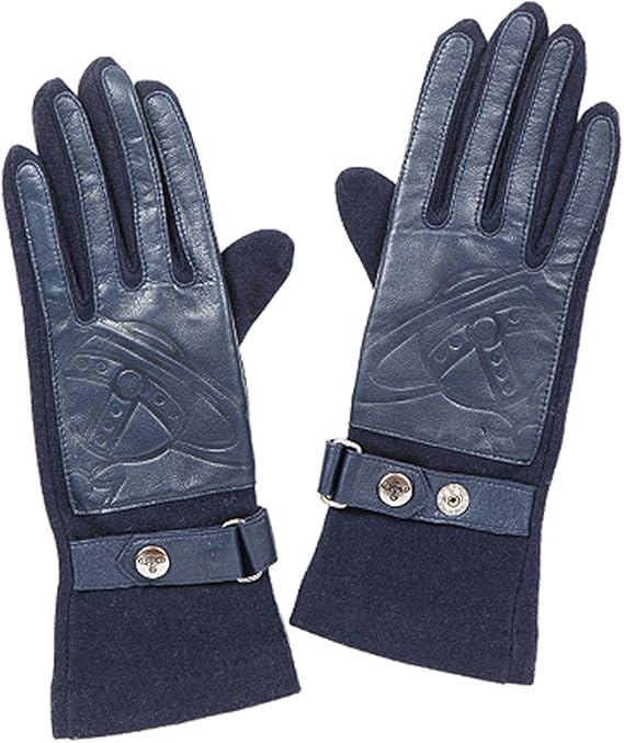 Amazon ヴィヴィアン ウェストウッド Vivienne Westwood 手袋 ファッション Orb オーブ Orbエンボス 手袋 363vw302 羊革 毛 ベルト ウール 異素材 グローブ 防寒具 手袋 通販