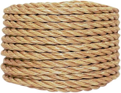 Miniatura 9 de Sgt Knots - Cuerda ProManila (de 14 a 2 pulgadas), de polipropileno trenzado UnManila de 3 hebras, resistente a la humedad, a los rayos UV y a los