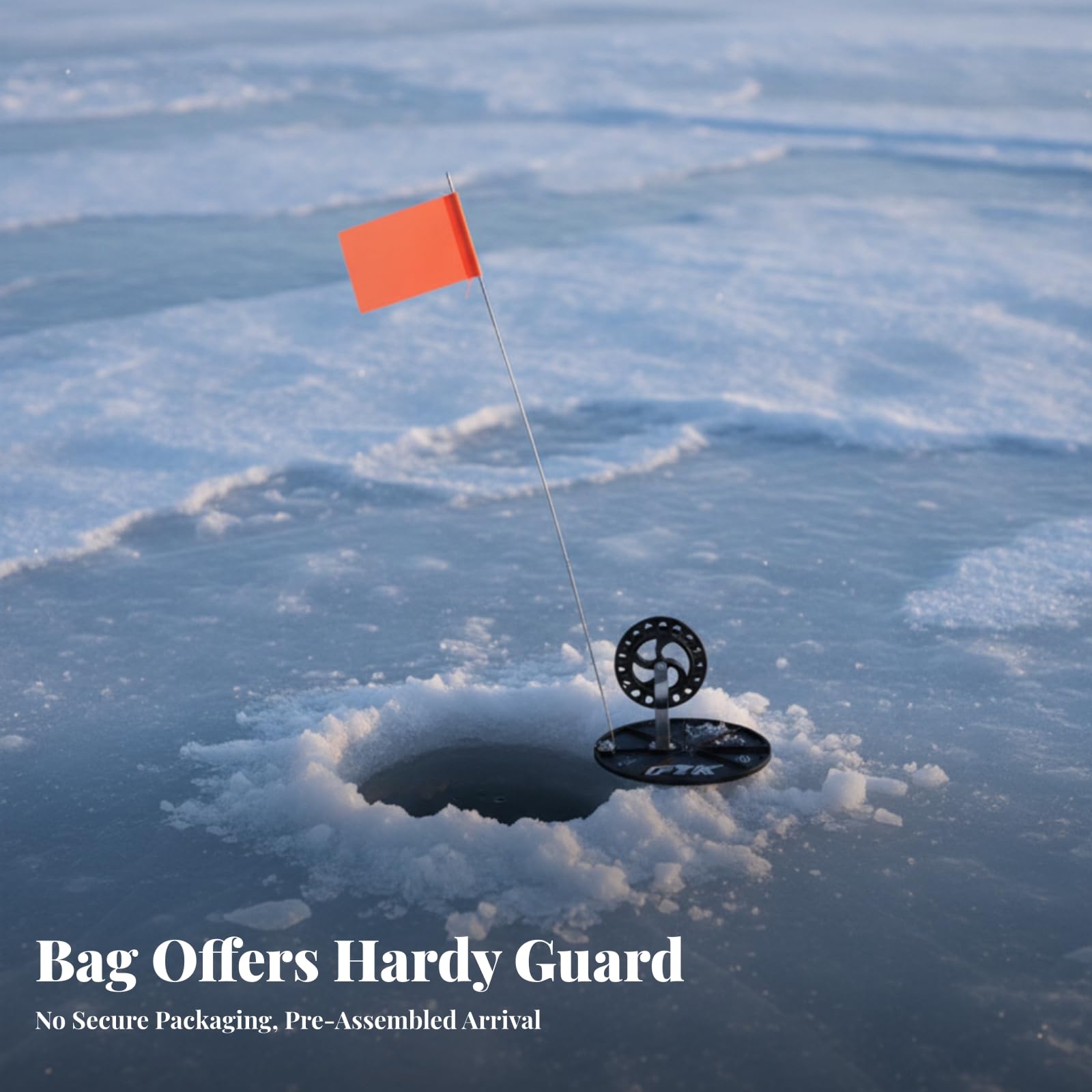 Alarma para Pesca en Hielo con Vástago Flexible y Base Estable 18.5 Cm para tectar Movimientos Acuado para Pesca en Fríos