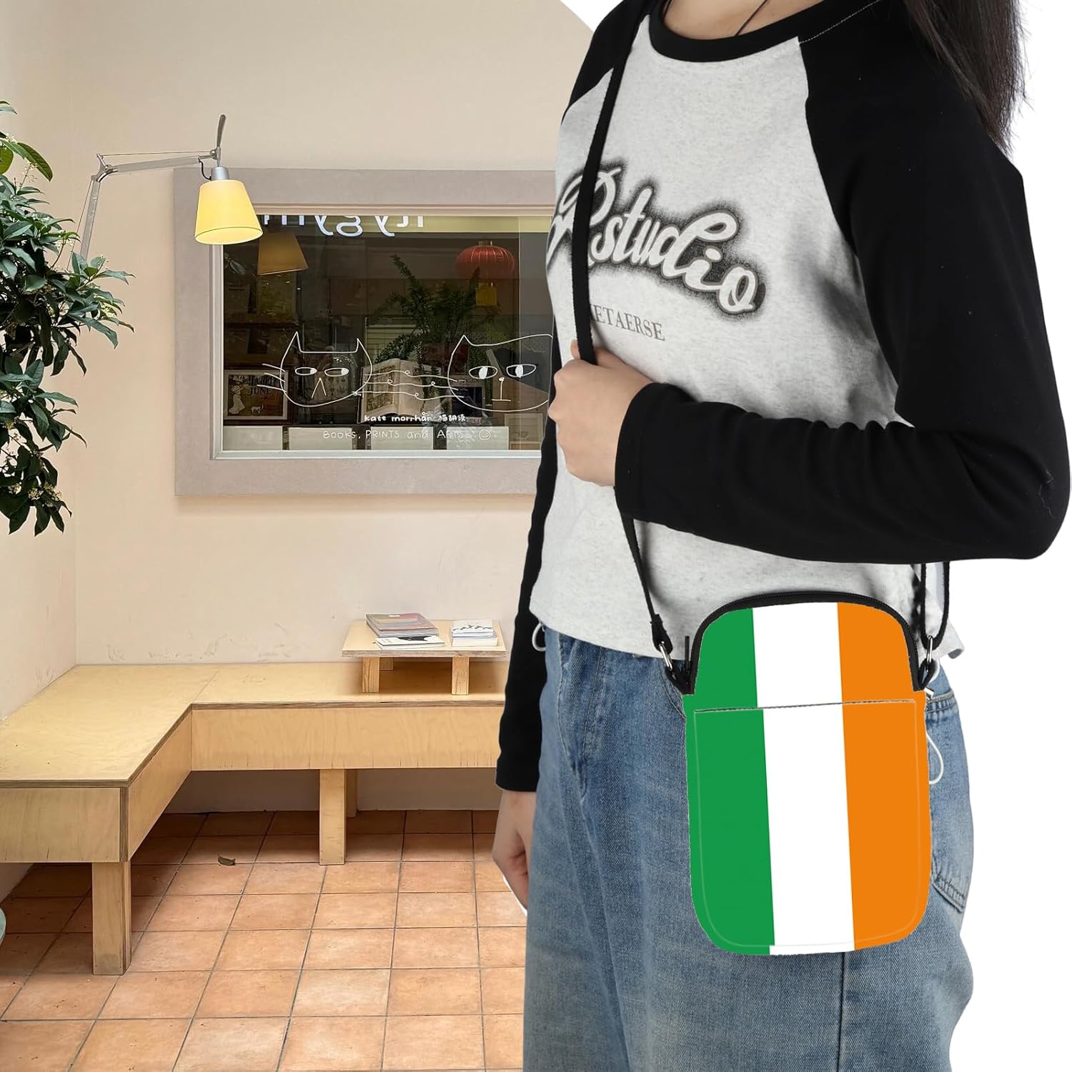 CHOORO アイルランド 旅行 ギフト アイルランド 国旗 クロスボディ バッグ アイルランド お土産 ギフト アイルランド 旅行