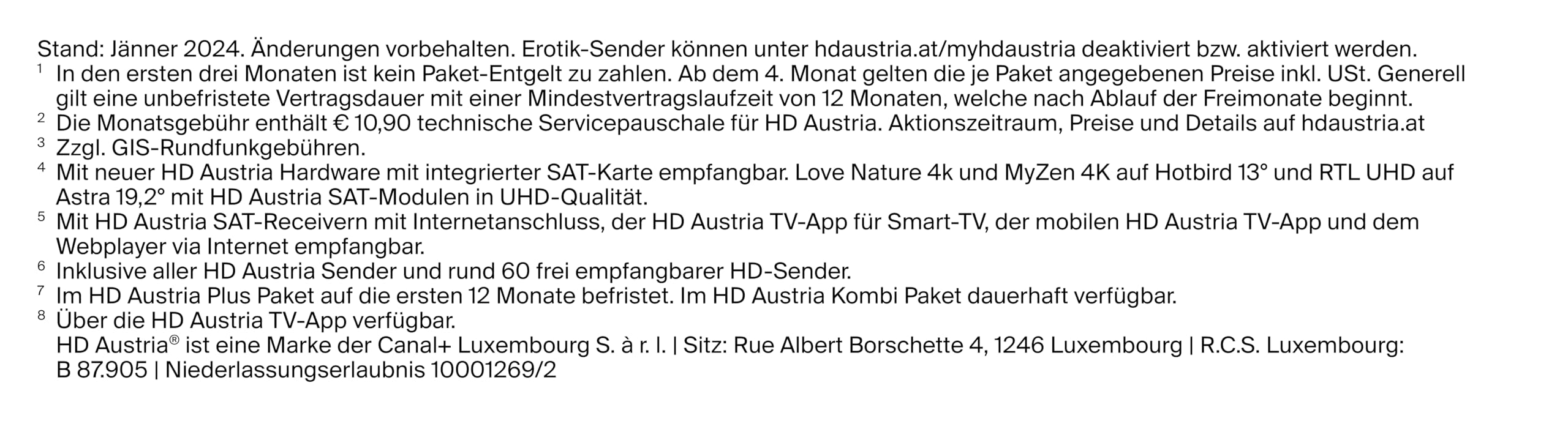 HD Austria CI Modul CAM701 HD Karte (ORF HD, ATV HD, PULS 4 HD, über 80 HD-Sender, HD Austria TV-App, CI+ Steckplatz, einfache Installation)