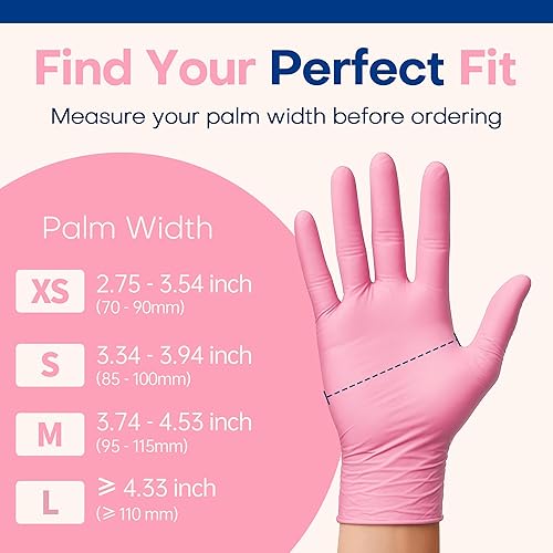 Miniatura 6 de Nitrile Exam Gloves, Powder-Free Latex-Free Disposable Glove for Medical Cooking Esthetician Cleaning, 100 Pcs