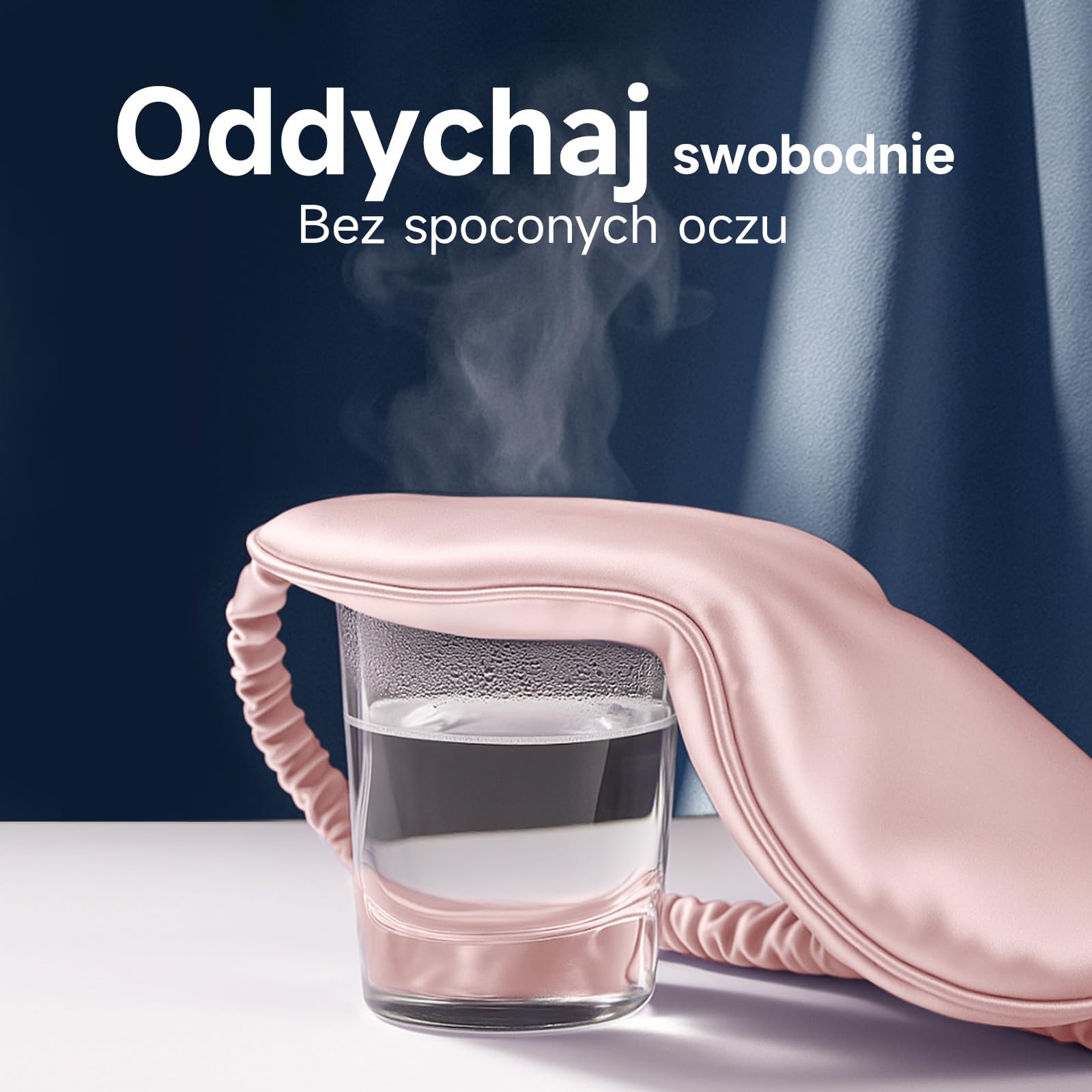 Umisleep 100% czysty jedwab maska do spania, 22 momme, 6A, miękka i gładka, oddychająca maska do spania z jedwabiu dla kobiet i mężczyzn, lepsze uszczelnienie światła, z etui podróżnym, regulowana