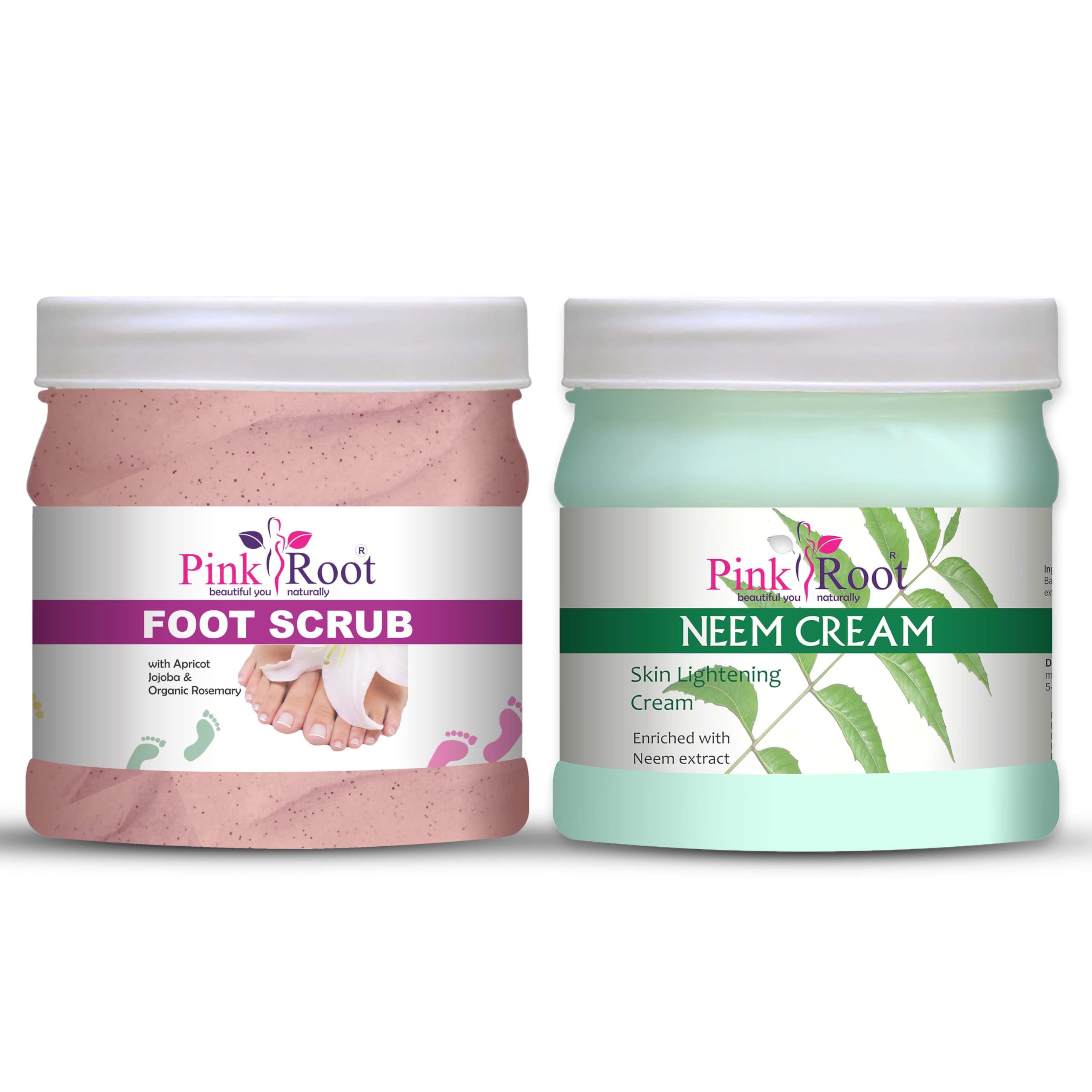 Pink Root Foot Scrub 500gm with Neem Cream 500gm-image-48