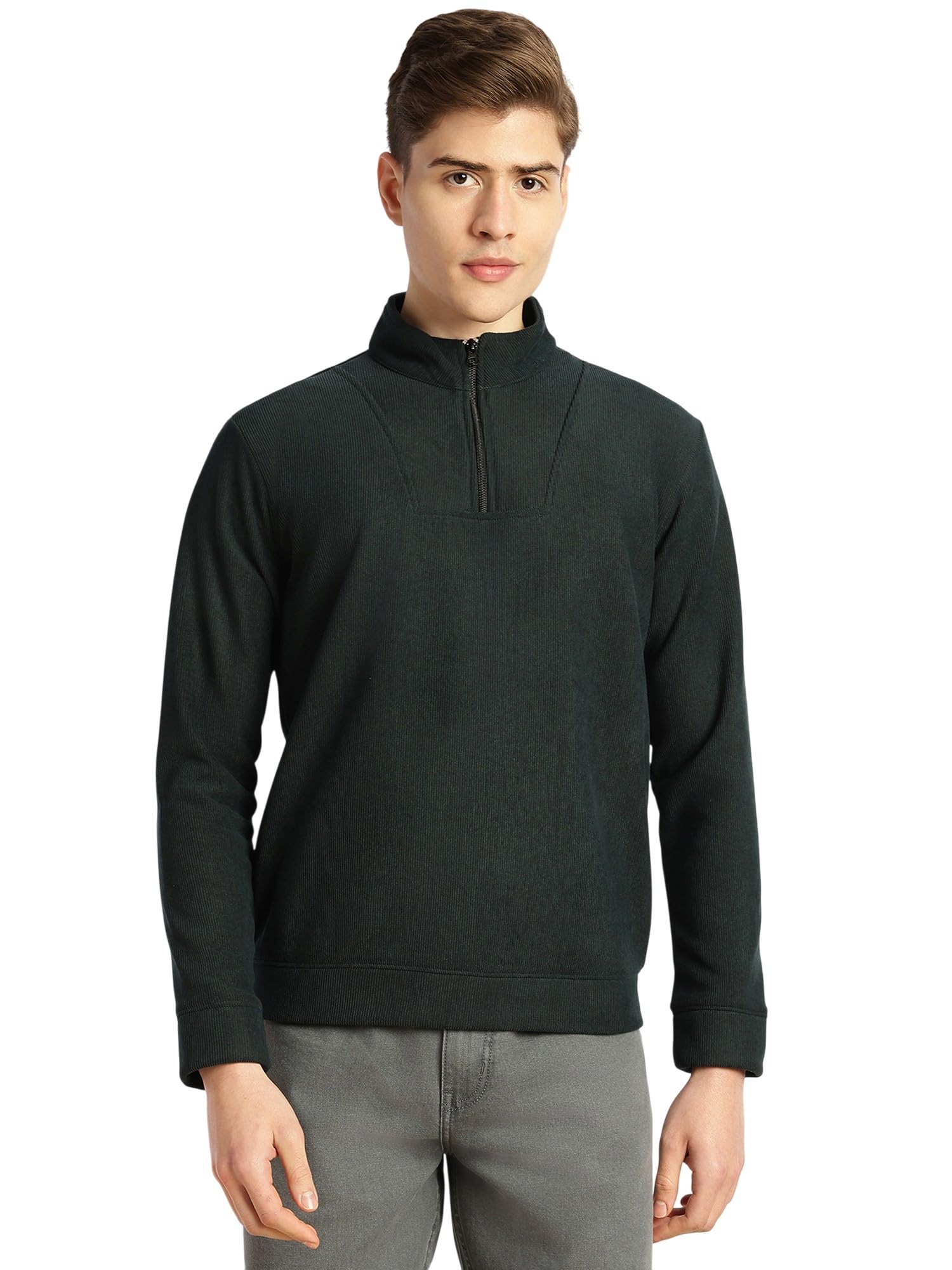 thomas scott Men's | Regular Fit | Long Sleeves | High Neck | Solid | 100% Polyester | Knitted | Sweatshirt | Dry Clean Only-picture-22
