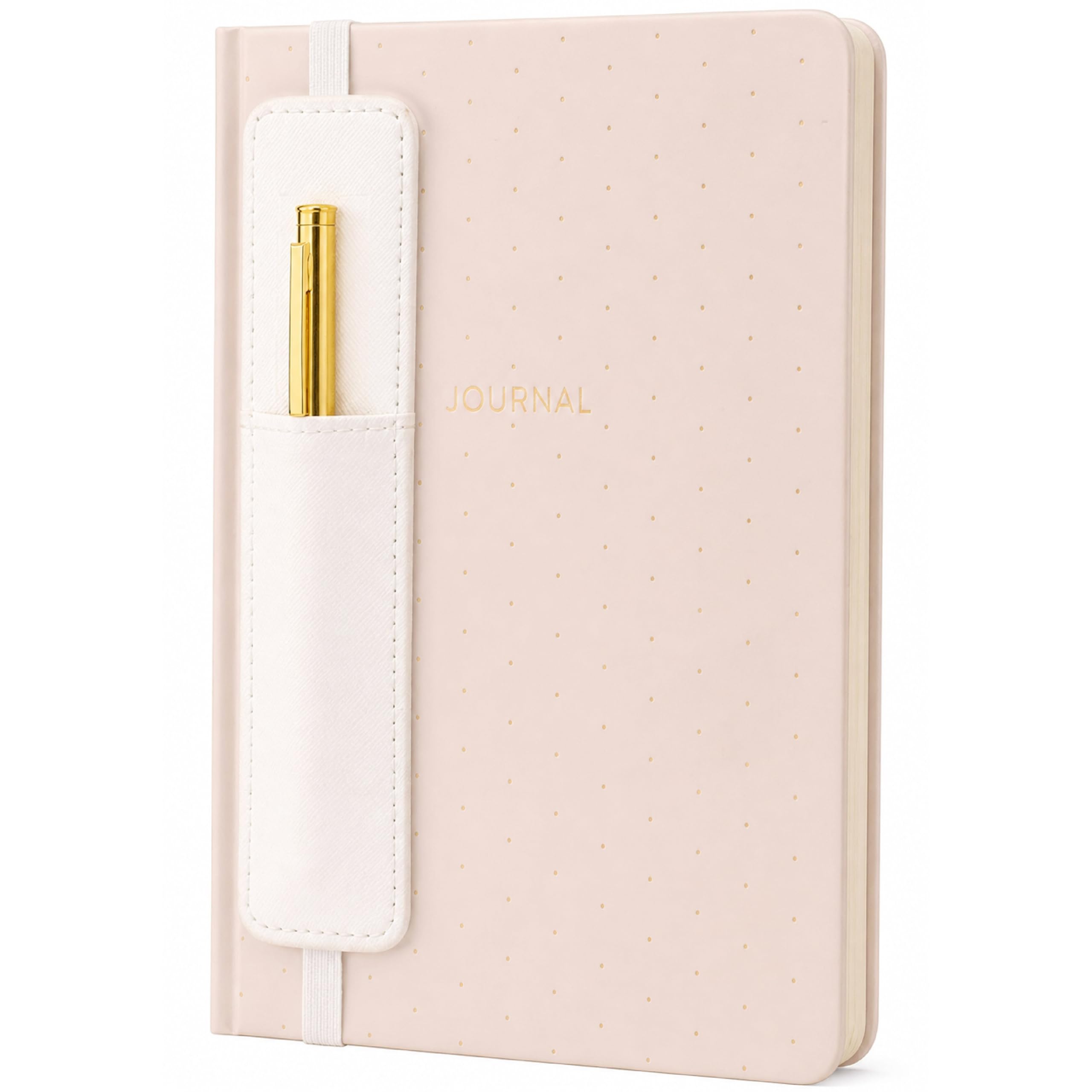 Eccolo Lined Journal Notebook, Pink Hardcover, Includes Pen and Holder, 256 Ruled Pages, 5.75-x-8.25 inches โ image 1