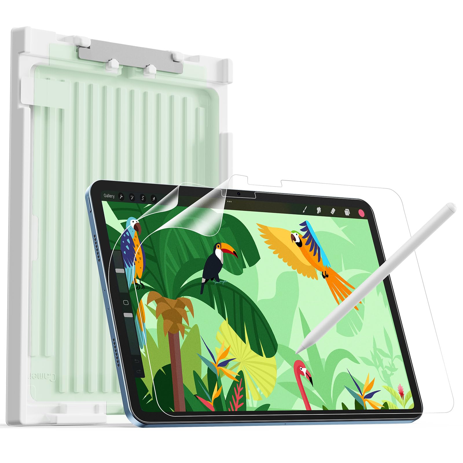 ESR2 Pack Paper-Feel Screen Protector for iPad 11th/10th Generation A16 (11/10.9 Inch, 2025/2022), Write and Draw Like on Paper, Scratch Protection with Easy Application Tray, Thin and Responsive