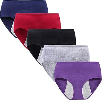 Anktry Big Girl's Cotton Menstrual Period Panties Teens Breathable Leak