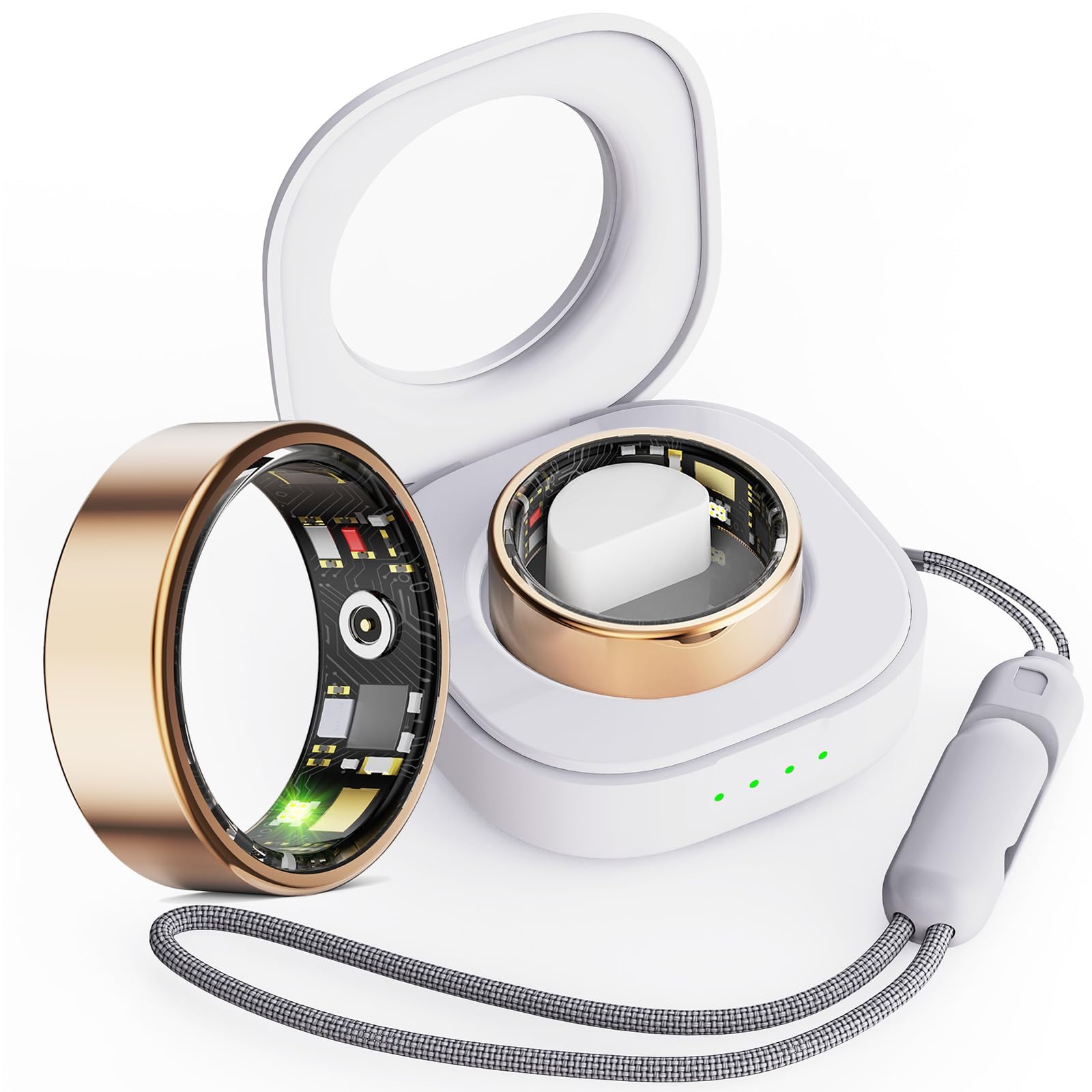 findtime Bague intelligente pour homme et femme - Avec podomètre - Tracker d'activité - Android iOS IP68 - Étanche