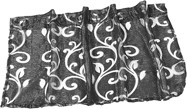 VOSAREA Coberturas De Janela De Cortina Curta Seersucker Para Cortinas De Casa Para Janelas Guarnição De Janela Decoração Floral Cortinas De Janela De Crochê Cortinas De Bloqueio De Luz