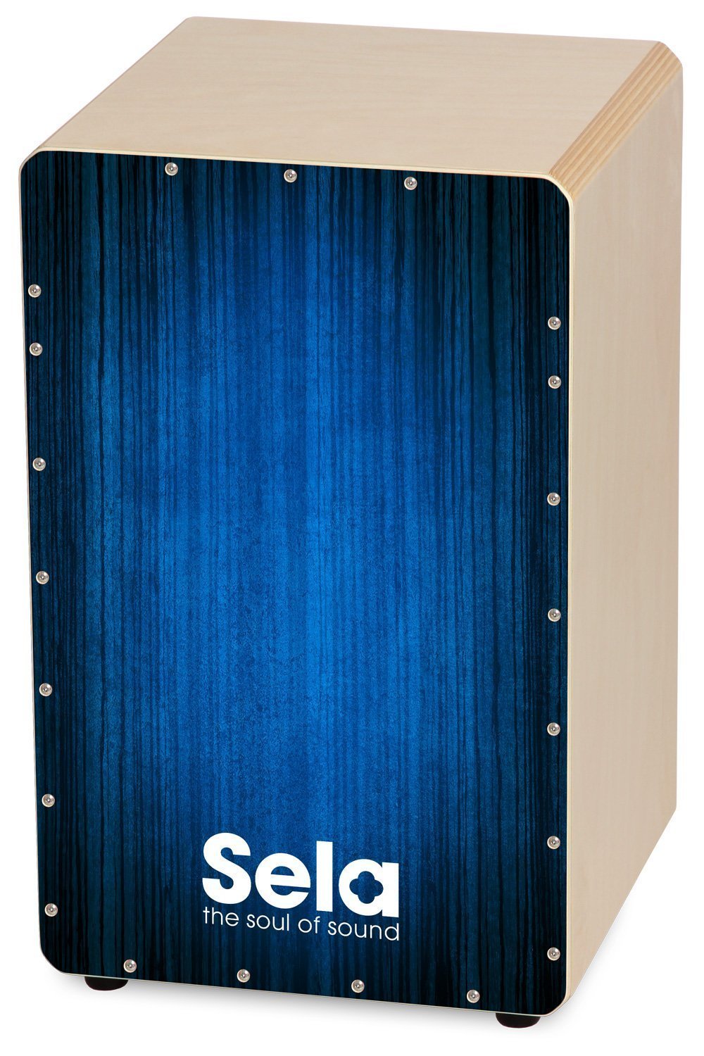 Sela SE 148 NL Varios Blue Cajon Set avec sac à dos, cajon pad et livre de cajon en néerlandais + CD + DVD