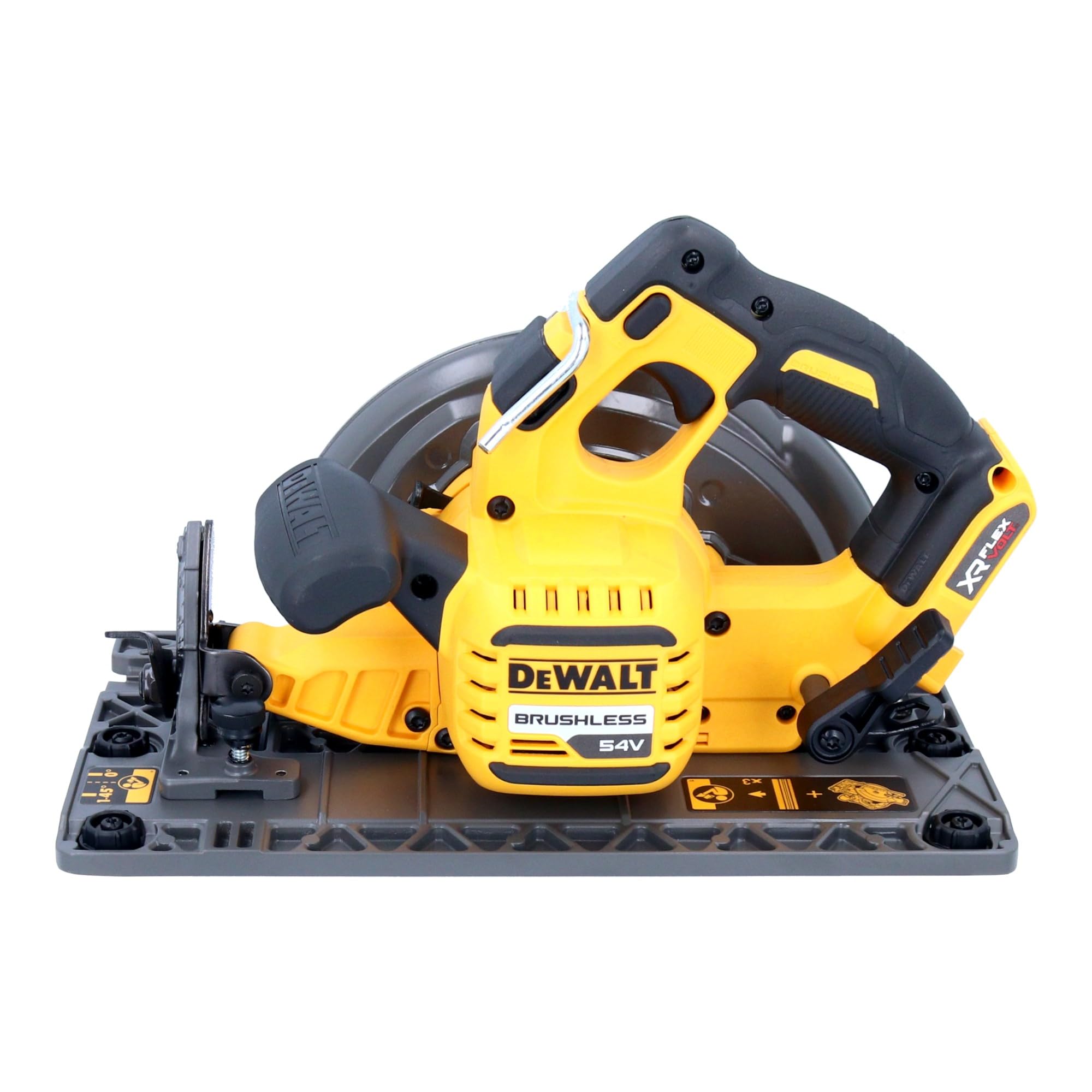DeWalt Sega Circolare Brushless XR FLEXVOLT 54V Ø190mm e profondità 61mm. con base a binario e senza caricabatteria/batteria, multicolore
