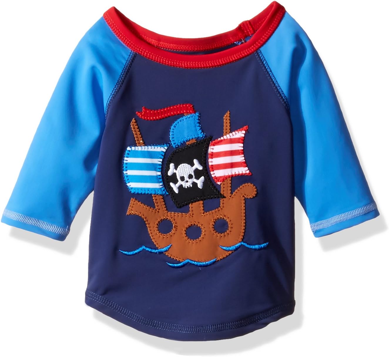 Mud Pie Baby Boy's Pirate Shark Rashguard (Infant/Toddler) Blue X-Small