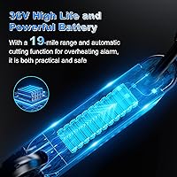 Vista 2 de Patinete eléctrico – Neumáticos sólidos de 8.5"/10", motor de 350 W/500 W, hasta 19-22 MPH y 21-24 millas de largo alcance portátil para adultos