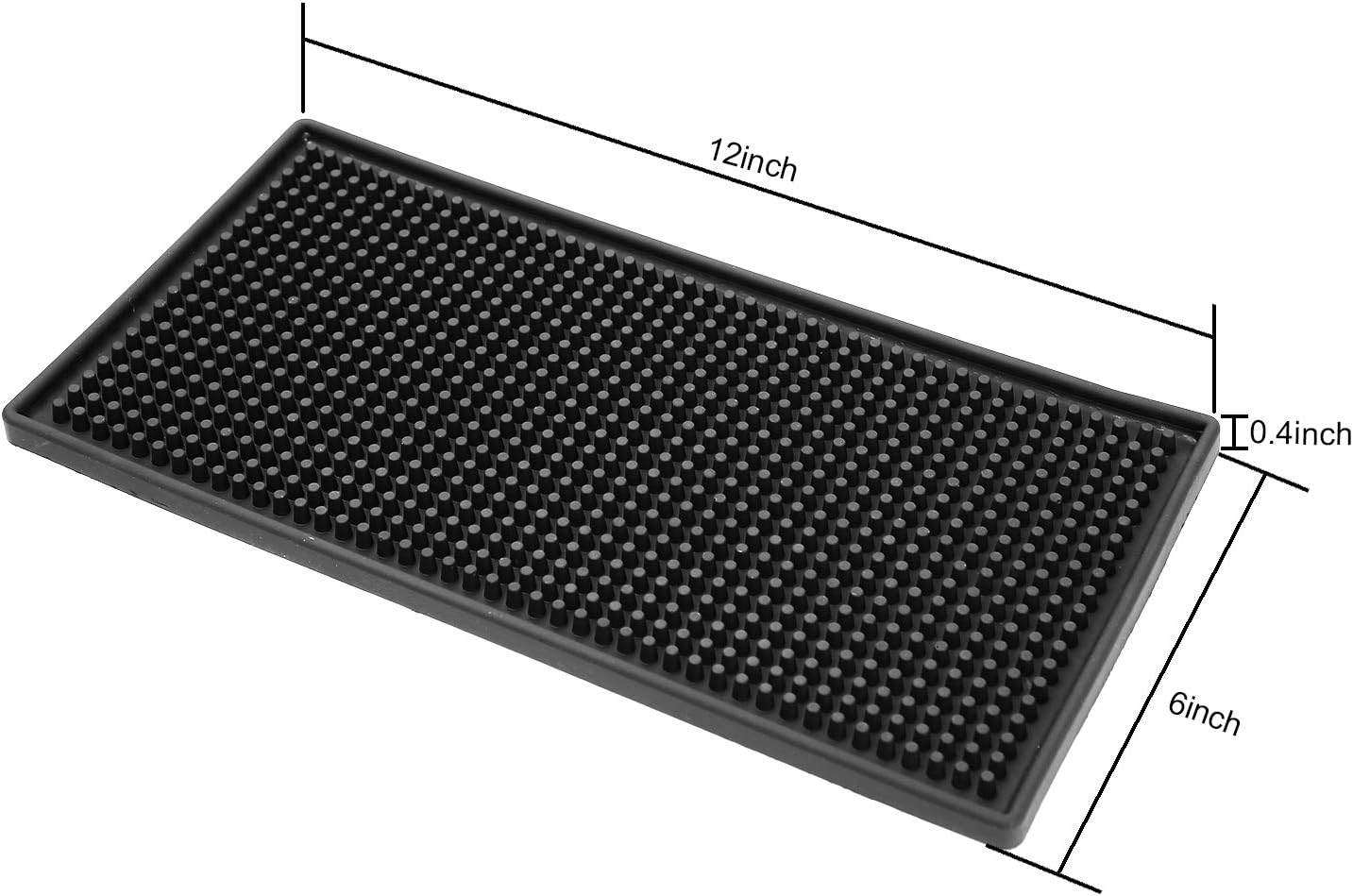 🛒 Flash Sale 1 Packs 6 x 12 Rubber Bar Service Mat by KINJOEK - Black Drink Coasters - Heavy Duty Leakproof & Non Slip Tabletop Protection for Bar Kitchen Restaurant Hotel Beverages Furniture Crazy Clearance 1 Packs 6 x 12 Rubber Bar Service Mat by KINJOEK - Black Drink Coasters - Heavy Duty Leakproof & Non Slip Tabletop Protection for Bar Kitchen Restaurant Hotel Beverages Furniture