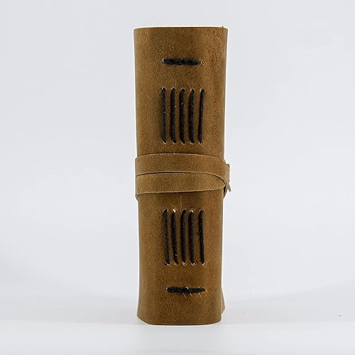 Miniatura 7 de KomalC Diario de cuero vintage para mujeres y hombres, 8 x 6 pulgadas, antiguo hecho a mano, con borde de cubierta vintage, cuaderno de bocetos de