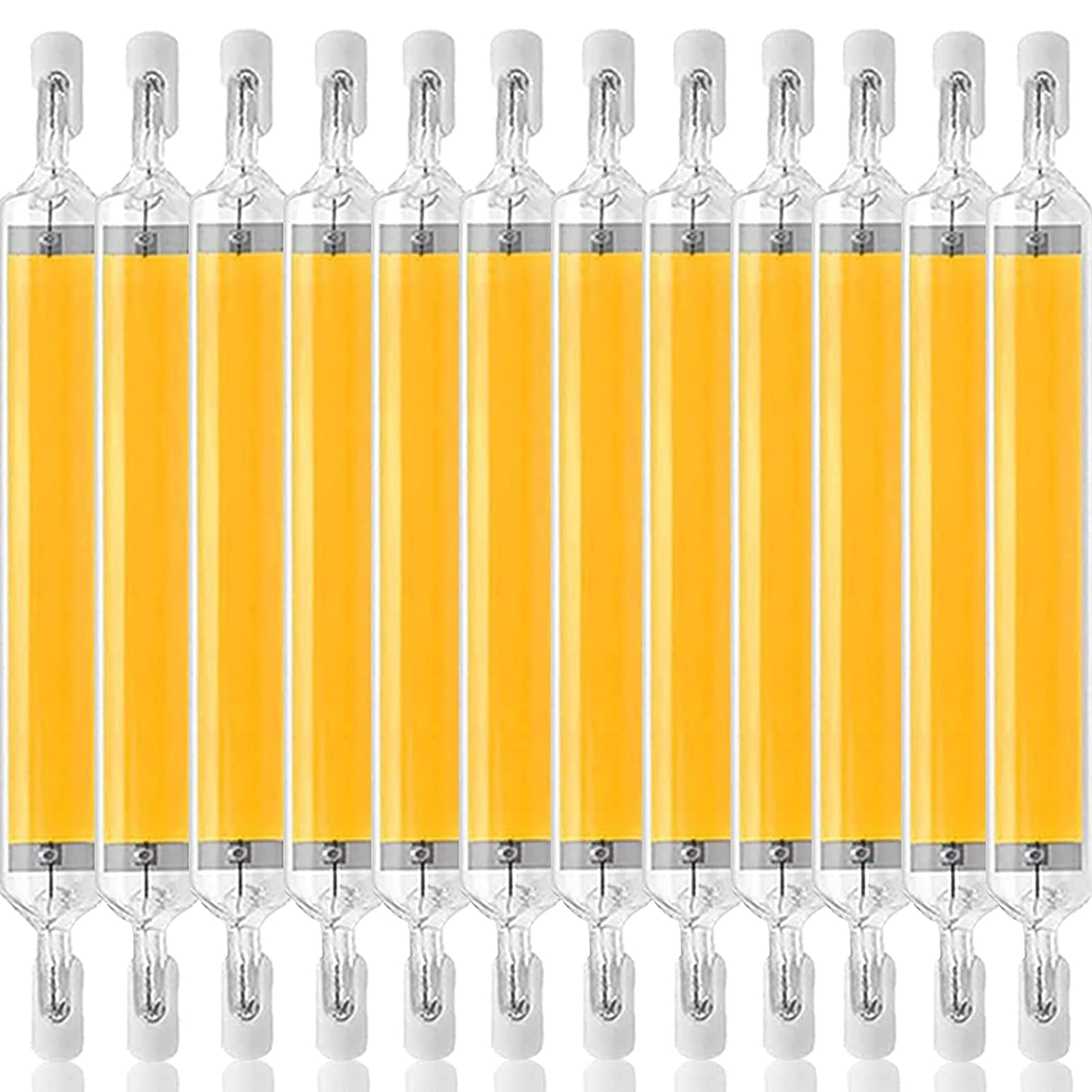 LGWG 12 Pack 78mm R7S LED Bulbs, 10W Super Brightness R7S LED Lights, Double Ended T3 R7s LED Lights, 10W R7s LED Bulbs Equivalent Replacement for