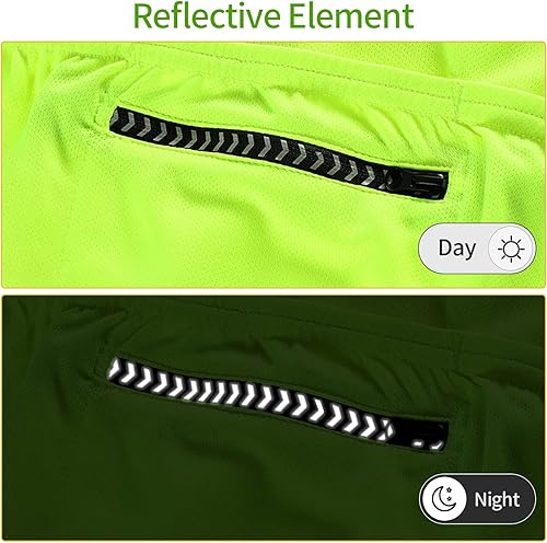 Miniatura 4 de BERGRISAR Camisetas básicas de ciclismo para hombre manga corta para bicicleta de montaña con bolsillos con cremallera