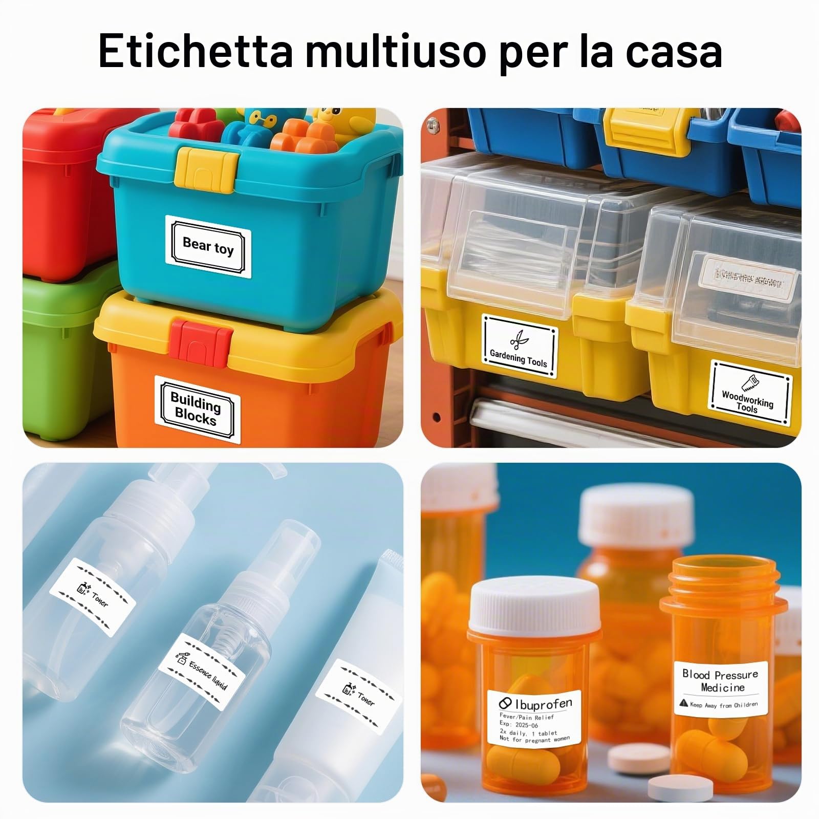 ORGBRO Etichette Termiche Autoadesive per Z3 Stampante Termica | Etichette Rettangolari per Supermercati e Piccole Imprese, 40 X 30 mm, 230 Etichette/Rotolo, 3 Rotoli, Nero su Bianco