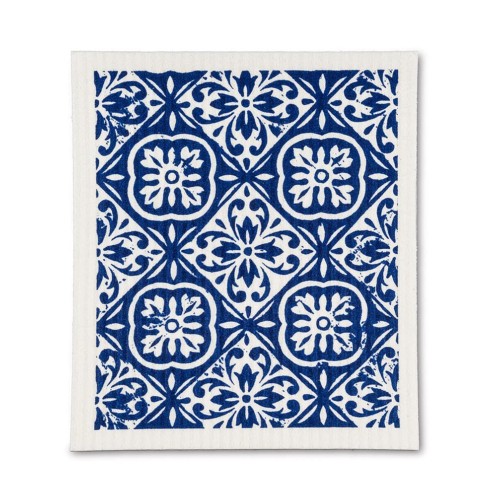 Abbott Collection Home Tile Pattern Dishcloths. Set of 2