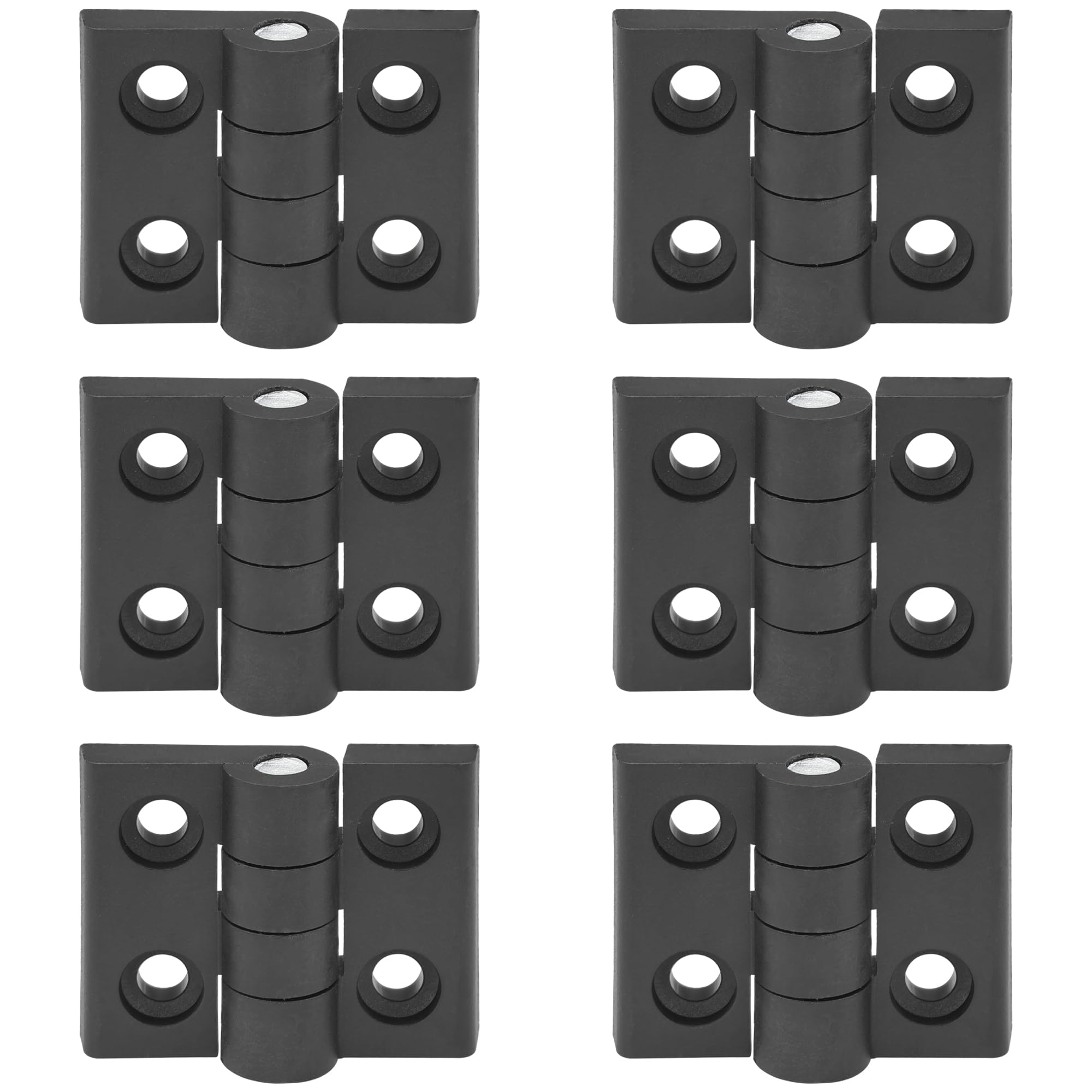 6 PCS Nylon Hinges - Cabinet Door Bearing Hinges, Black Plastic Hinge (55 * 45mm), 55*45mm - Image 2