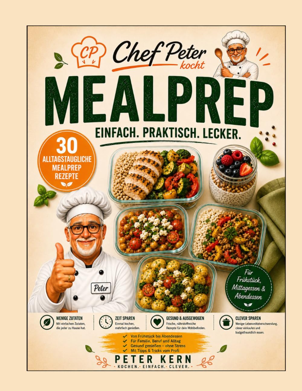 Chef Peter kocht – Mealprep: Einfach. Praktisch. Lecker. – 30 alltagstaugliche Mealprep-Rezepte für Frühstück, Mittag- und Abendessen