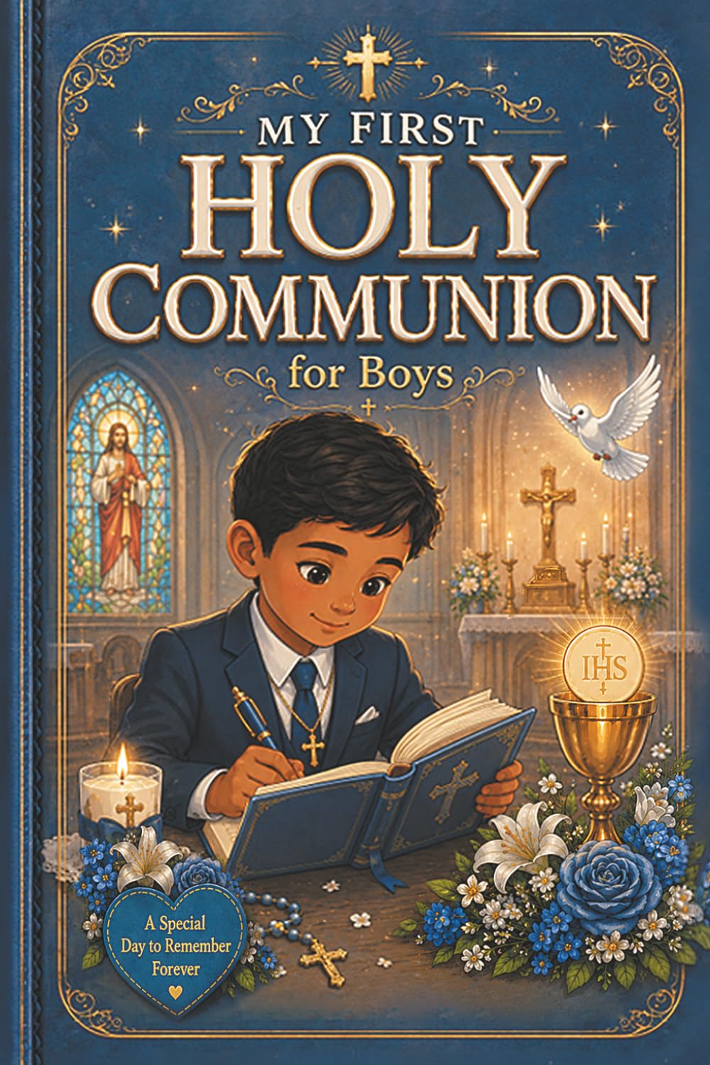 My First Holy Communion Bible Stories and Prayers for Boys Ages 7–8: A Catholic Gift Book at the Right Level to Help Him Understand Jesus, Feel Ready, and Remember His Special Day