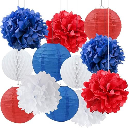 Dr Seuss - Decoraciones de cumpleaños con diseño de gato en el sombrero, decoración náutica para fiestas, color azul marino, blanco, rojo, Día de la