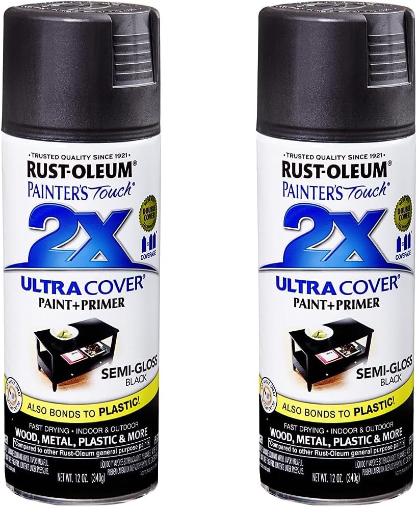 COLORmaxx Spray Paint + Primer, Gloss Black, 12oz.