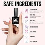 TOMICCA Jelly Ensemble de polonais à ongles en gel rose - 4Pcs Pink Nude blanc pur Gel polonais UV Gel Nail Polish cristal clair Polish Gift Set Manucure Gel Nails Kit pour Nail Art Salon Accueil DIY