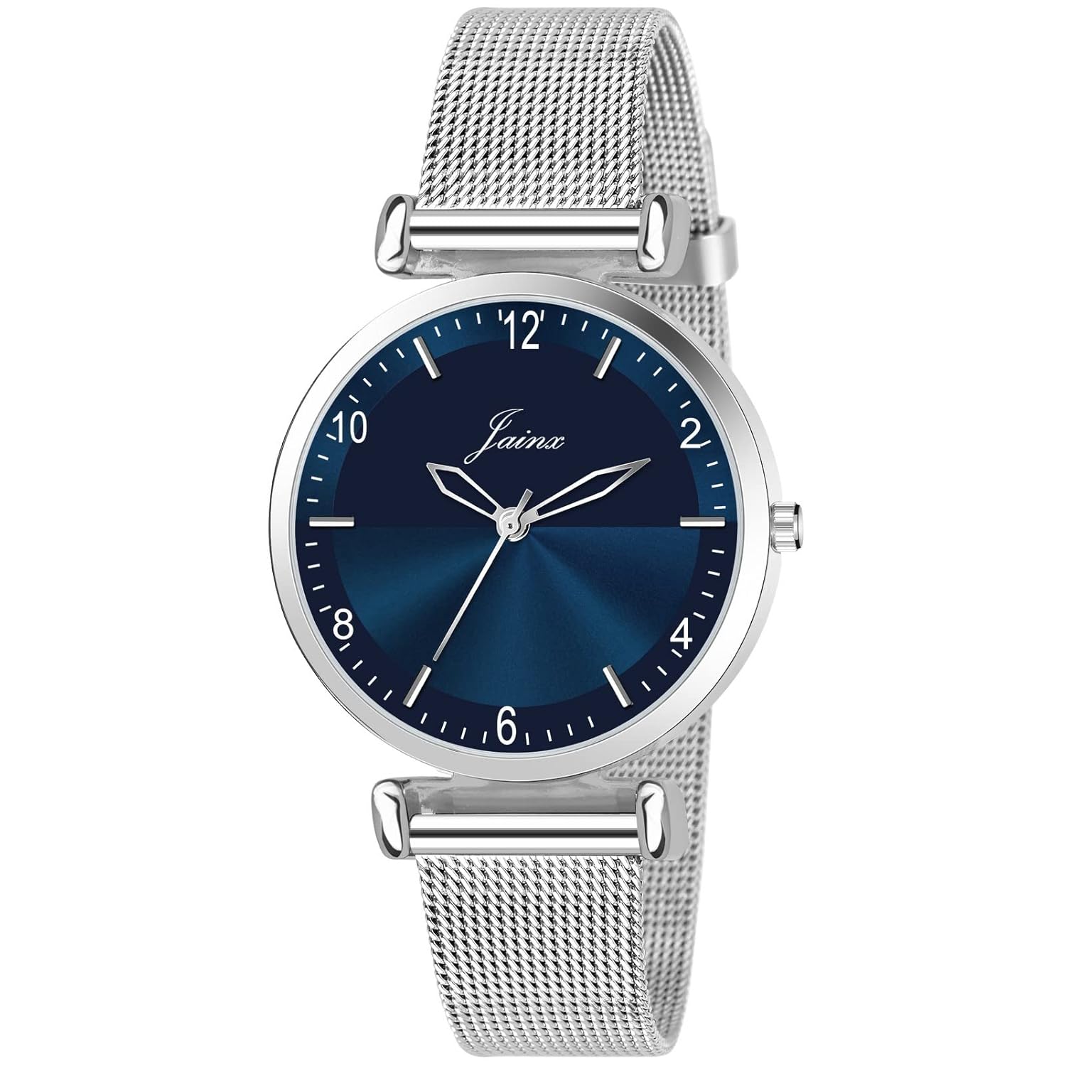 jainx Blue Dial Mesh Chain Analog Wrist Watch for Women – JW691