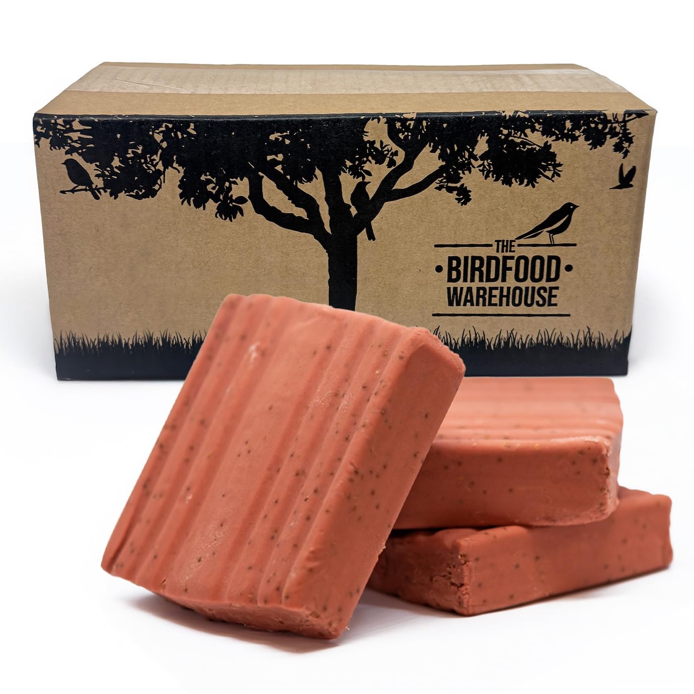 The Birdfood Warehouse Fruit & Berry Premium Suet Block 10 Pack | 100% Natural Wild Garden Bird Food, Suet for Birds