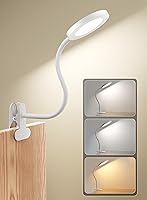 Vista 1 de deeloop LED Clip on Light,100% Infinite Dimmable Reading Book Lights in Bed Headboard, 450LM Touch Control Desk Lamp with Clamp, Eye-Care 3